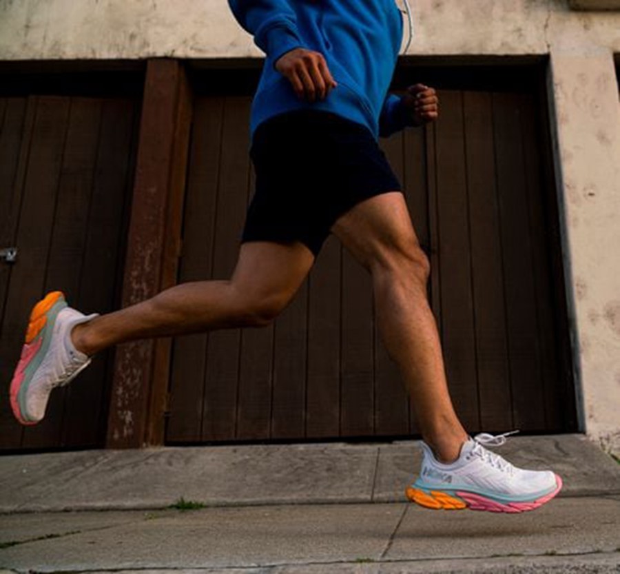 Hoka One One Mens Running Shoes - Clifton Edge - White - MQLH83167